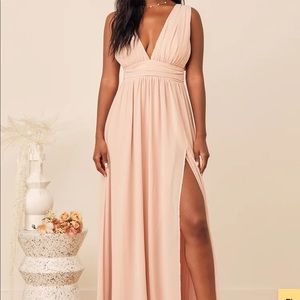 Blush Maxi Bridesmaid Dress